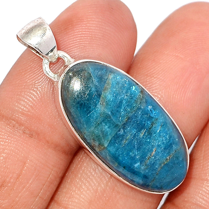 1.5" Neon Blue Apatite Cabochon Pendants - NACP591