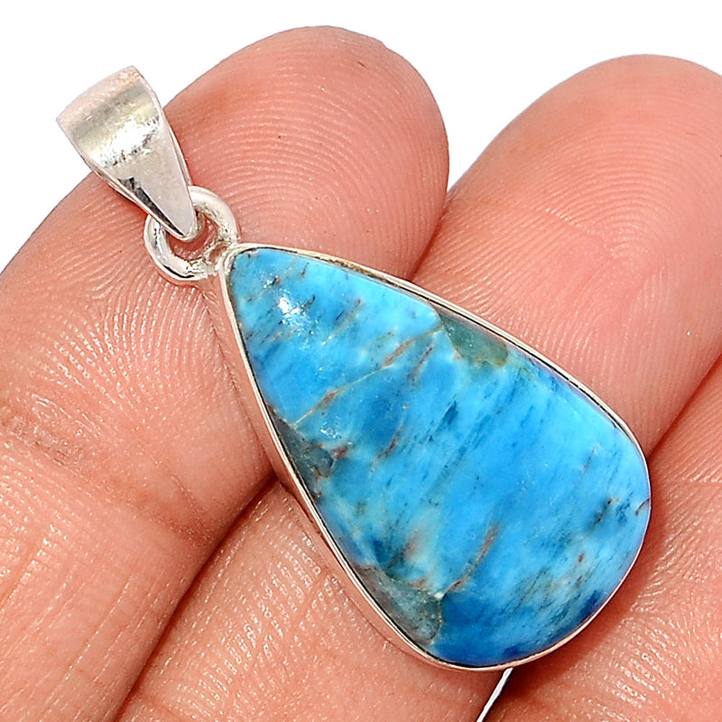 1.5" Neon Blue Apatite Cabochon Pendants - NACP593