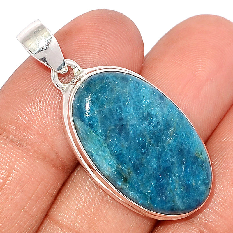 1.6" Neon Blue Apatite Cabochon Pendants - NACP596