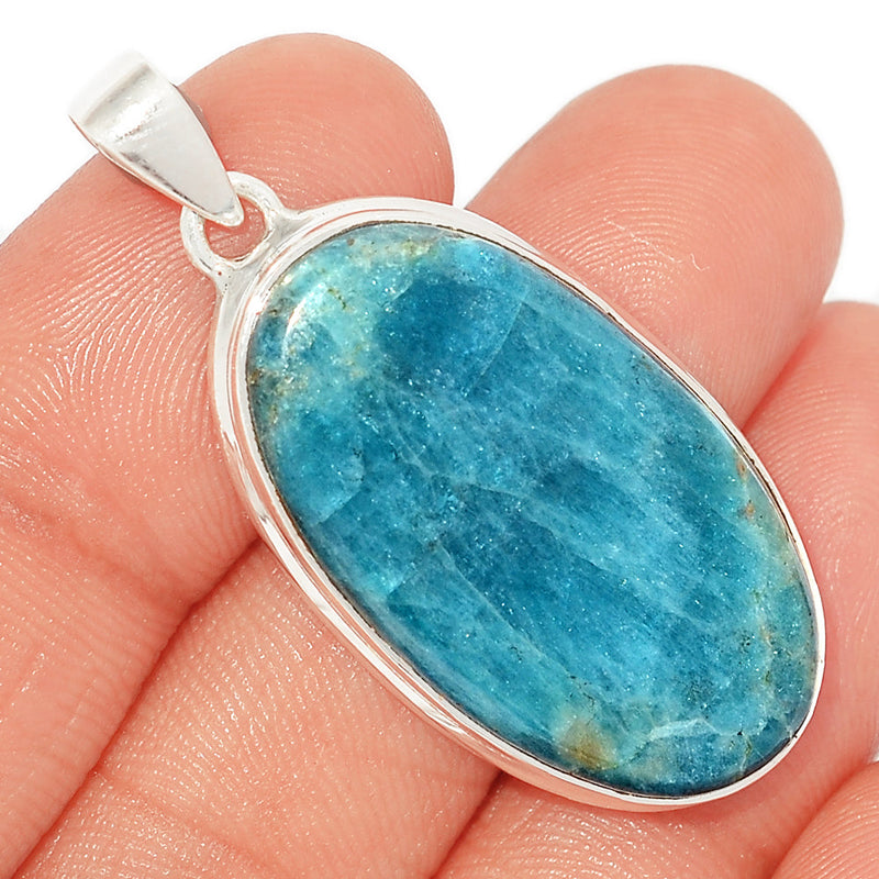 1.7" Neon Blue Apatite Cabochon Pendants - NACP608