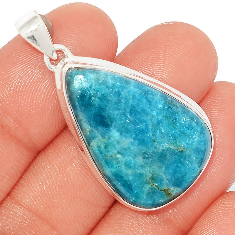 1.7" Neon Blue Apatite Cabochon Pendants - NACP609