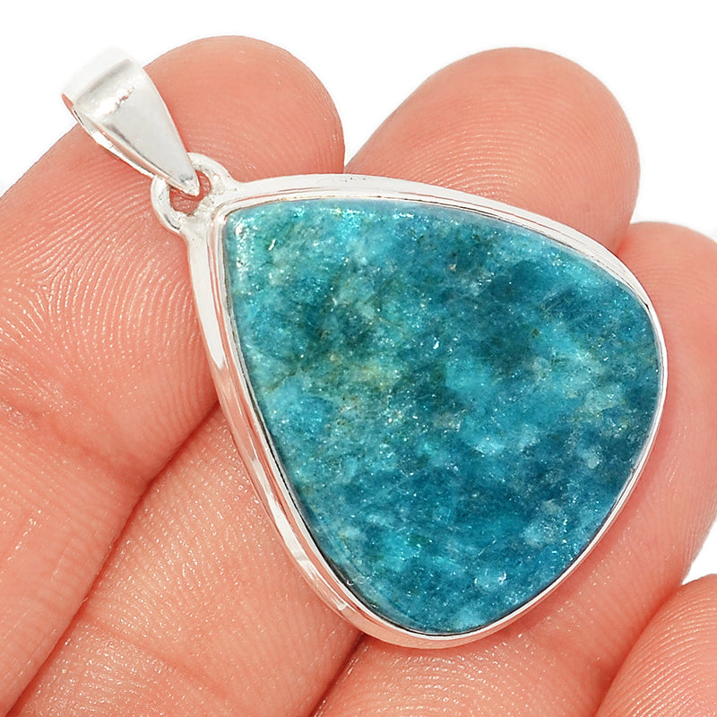 1.6" Neon Blue Apatite Cabochon Pendants - NACP615