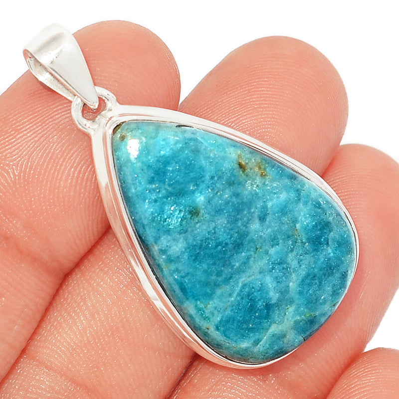 1.7" Neon Blue Apatite Cabochon Pendants - NACP617