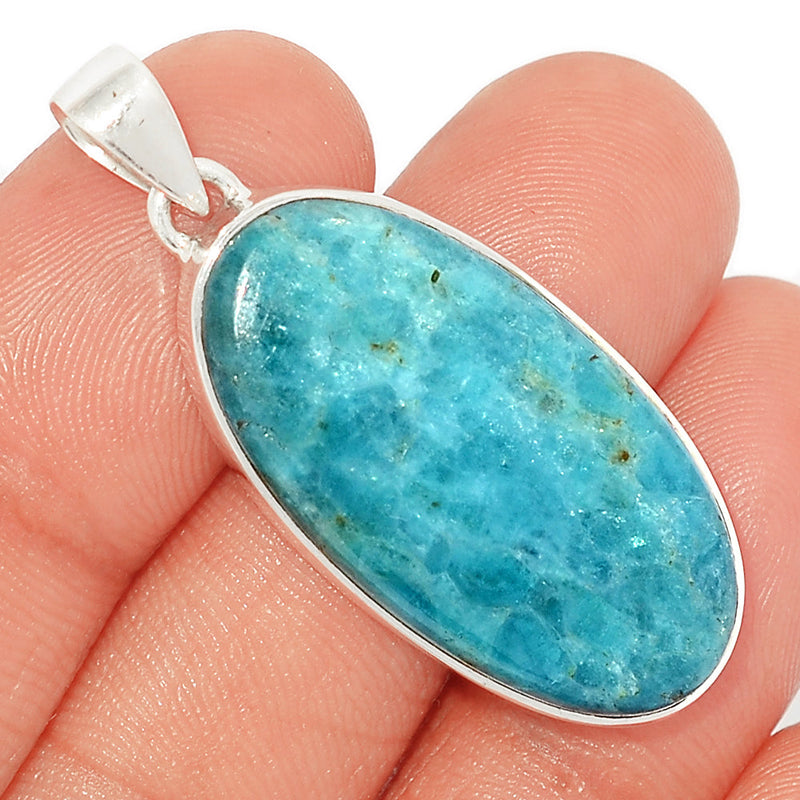 1.7" Neon Blue Apatite Cabochon Pendants - NACP618