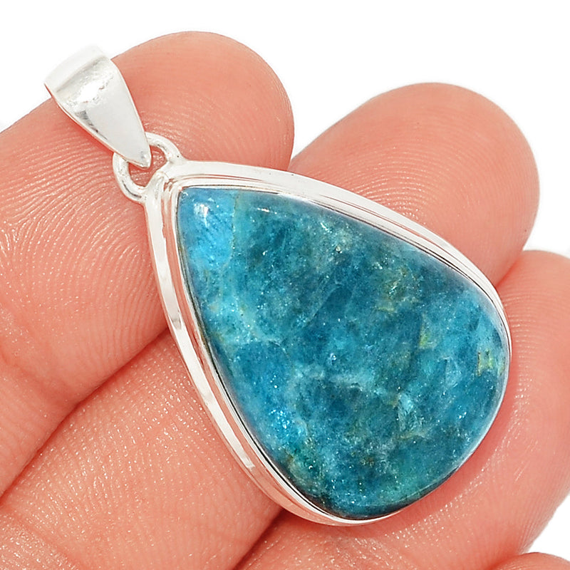 1.6" Neon Blue Apatite Cabochon Pendants - NACP628