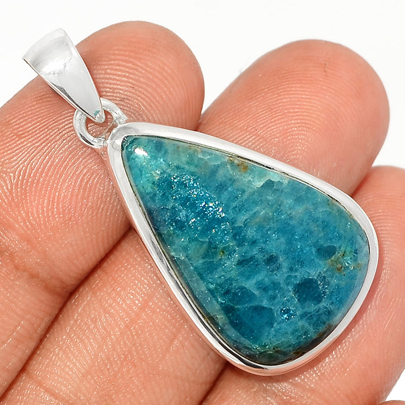 1.6" Neon Blue Apatite Cabochon Pendants - NACP636