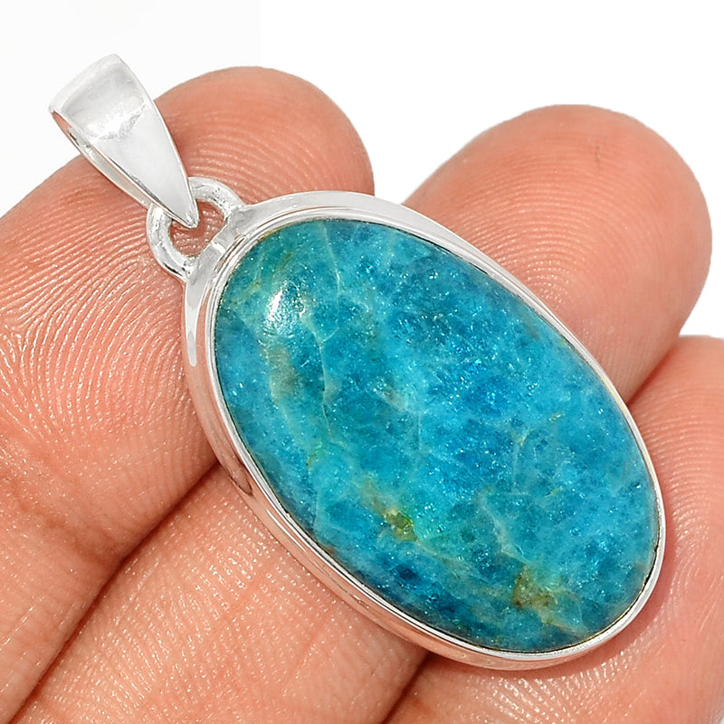 1.6" Neon Blue Apatite Cabochon Pendants - NACP642