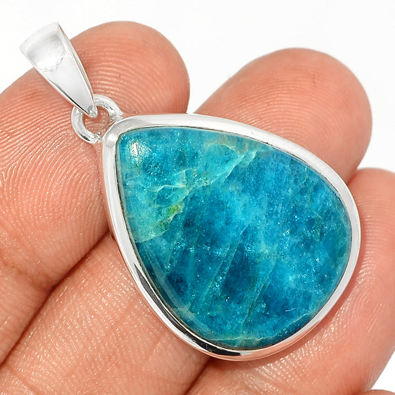 1.6" Neon Blue Apatite Cabochon Pendants - NACP647