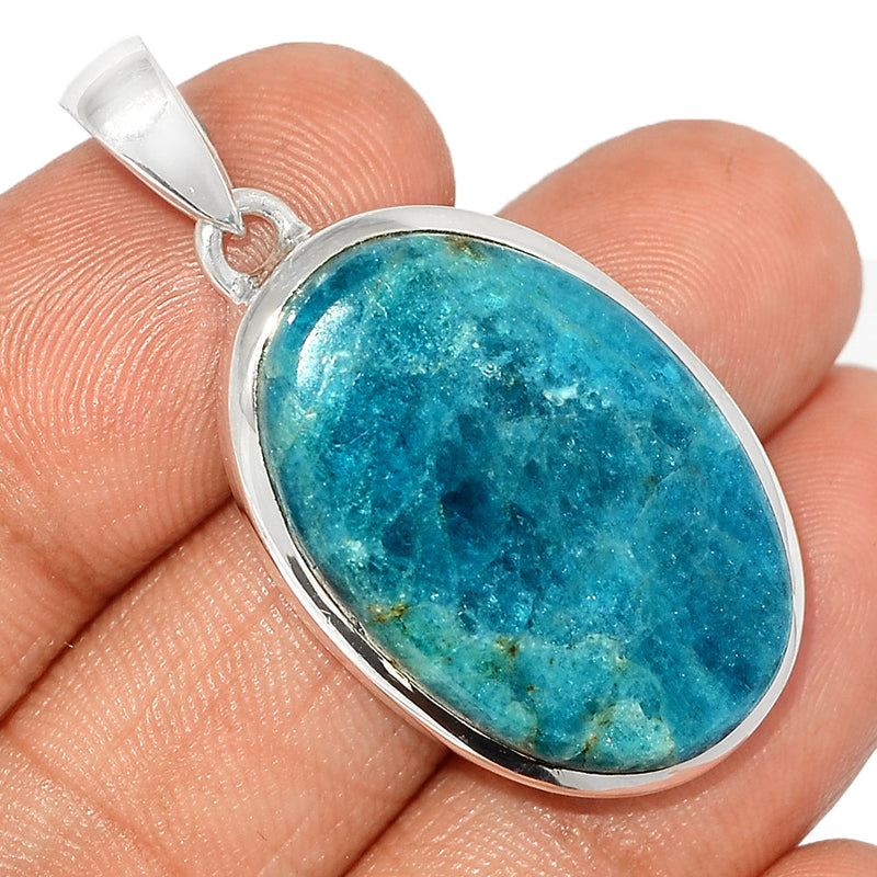 1.6" Neon Blue Apatite Cabochon Pendants - NACP652