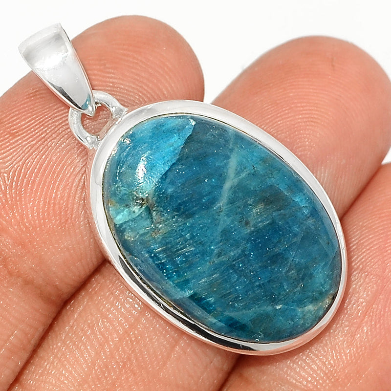 1.5" Neon Blue Apatite Cabochon Pendants - NACP654