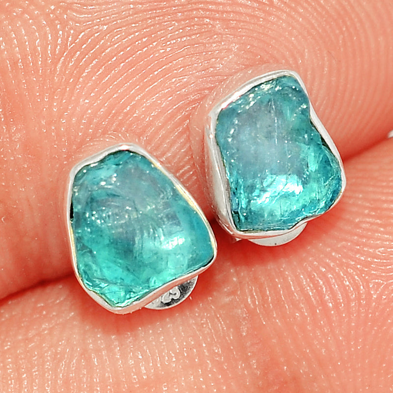 Neon Blue Apatite Studs - NBAS41