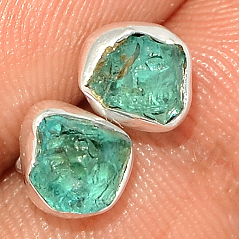 Neon Blue Apatite Studs - NBAS76