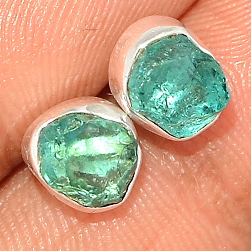 Neon Blue Apatite Studs - NBAS79