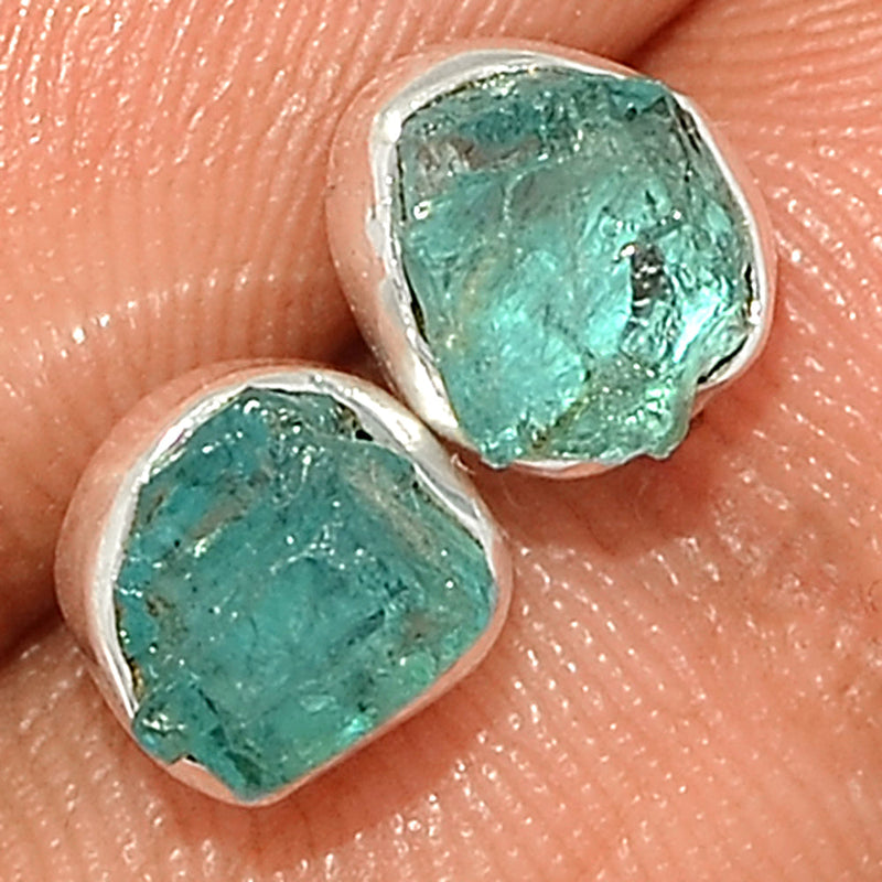 Neon Blue Apatite Studs - NBAS80