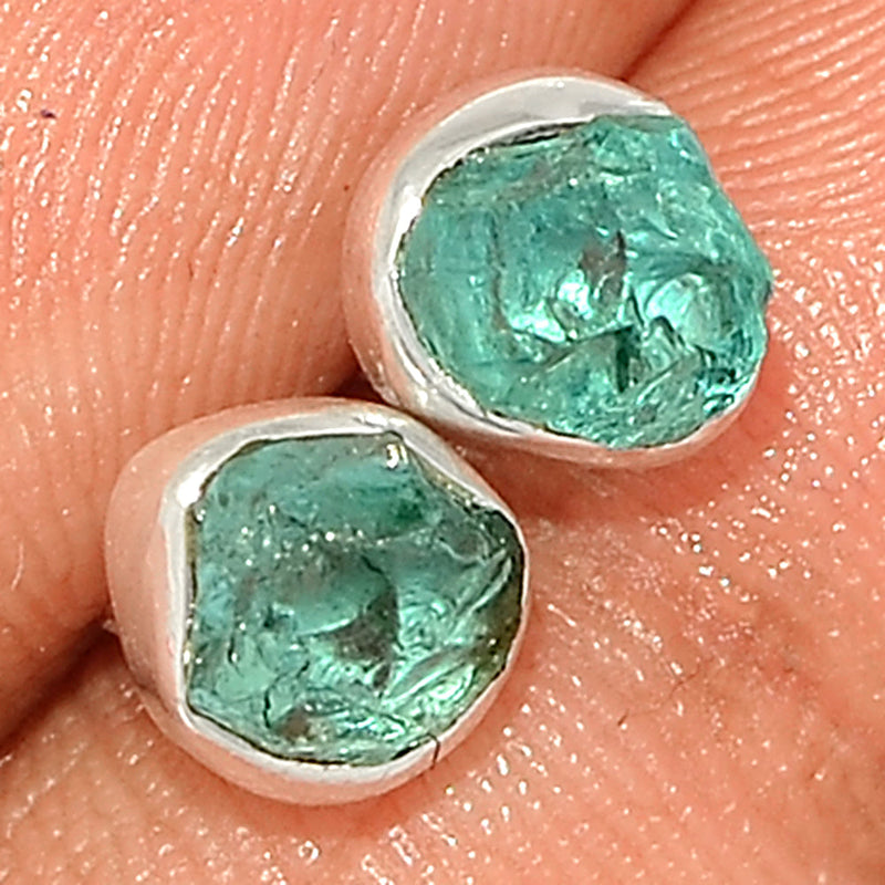Neon Blue Apatite Studs - NBAS88