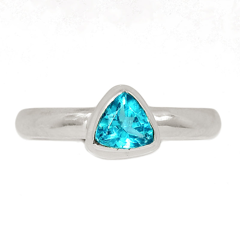 Neon Blue Apatite Faceted Ring - NBFR21