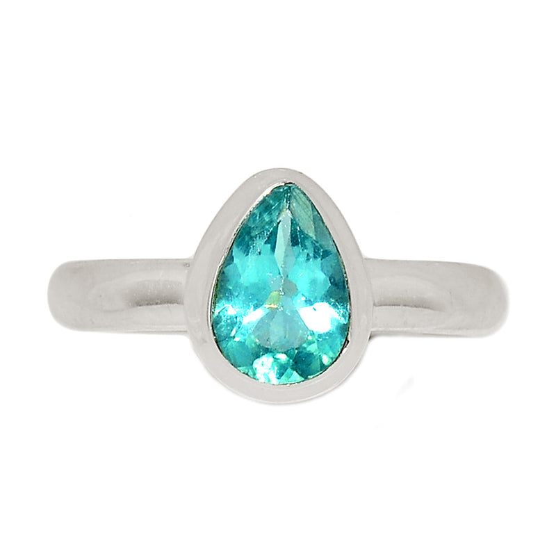 Neon Blue Apatite Faceted Ring - NBFR23