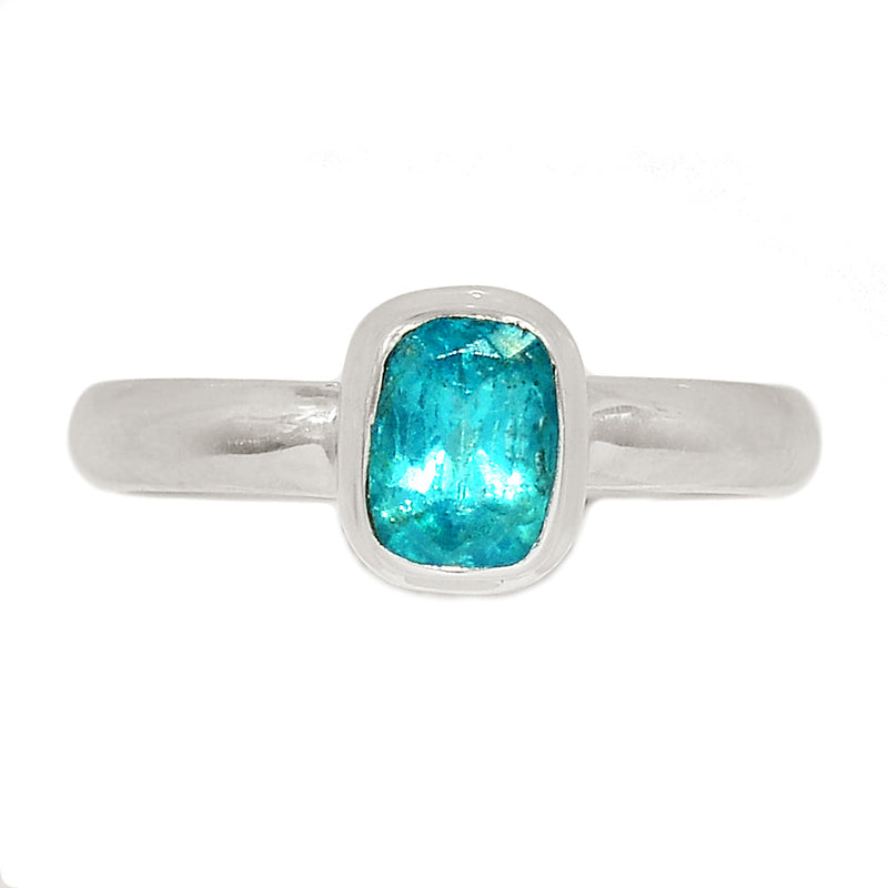 Neon Blue Apatite Faceted Ring - NBFR25