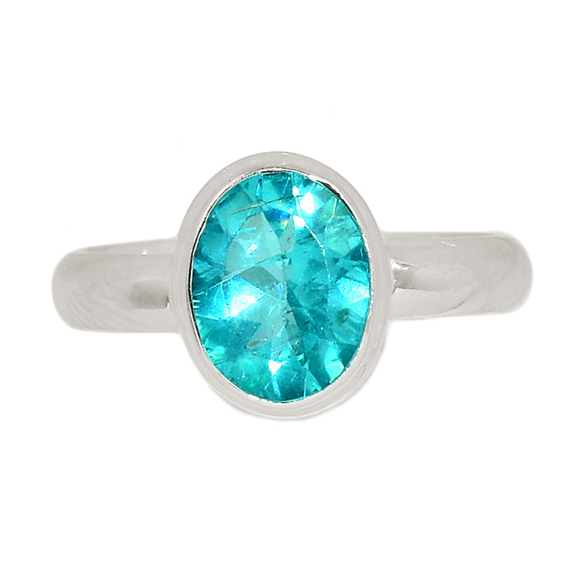 Neon Blue Apatite Faceted Ring - NBFR26