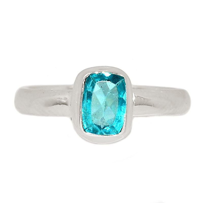 Neon Blue Apatite Faceted Ring - NBFR30