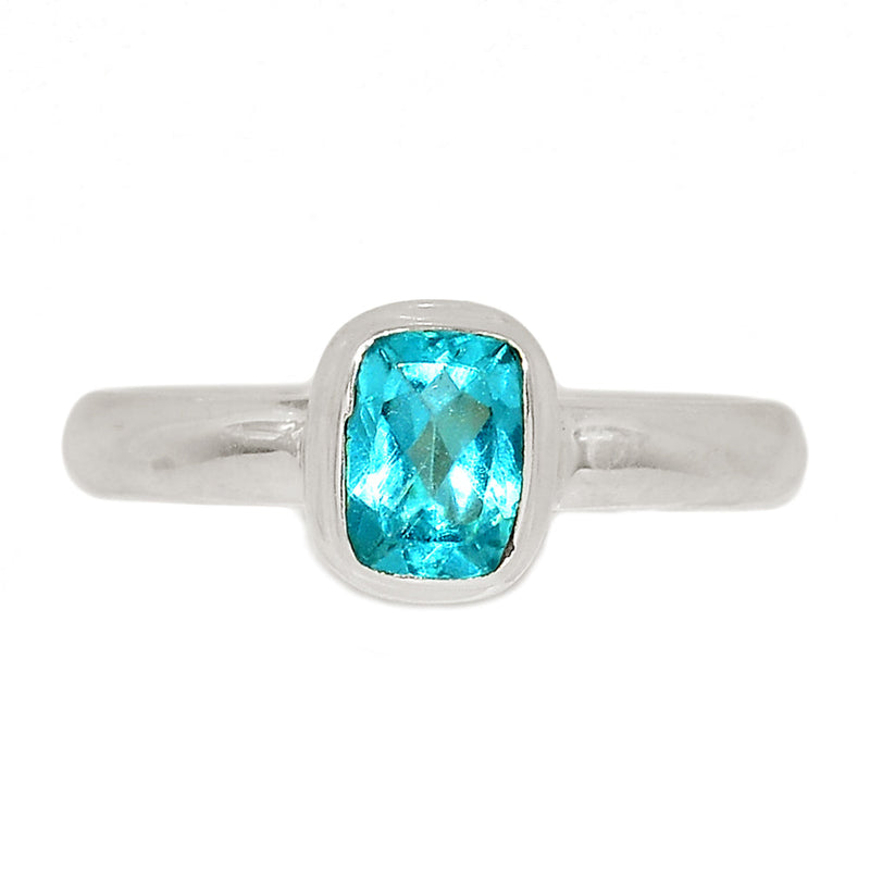 Neon Blue Apatite Faceted Ring - NBFR33