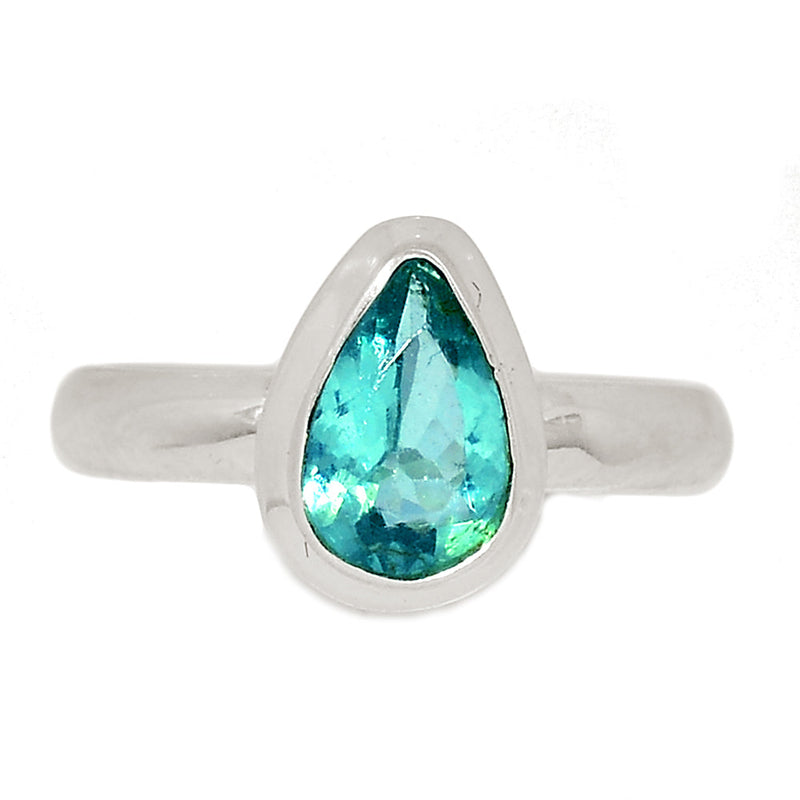 Neon Blue Apatite Faceted Ring - NBFR35
