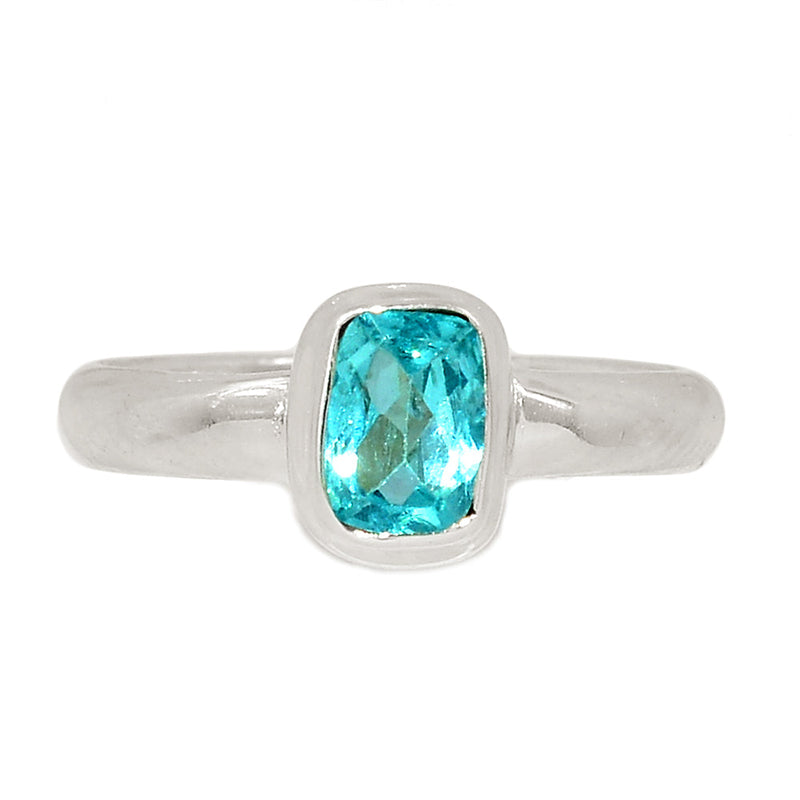 Neon Blue Apatite Faceted Ring - NBFR36