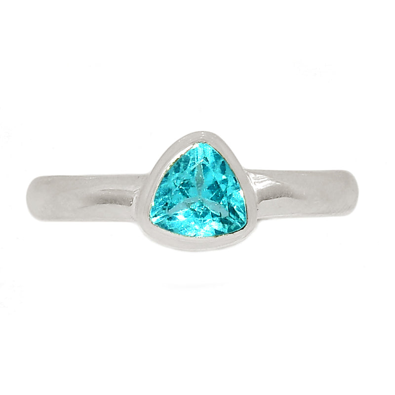 Neon Blue Apatite Faceted Ring - NBFR38