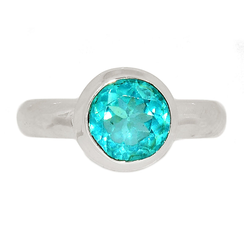 Neon Blue Apatite Faceted Ring - NBFR39