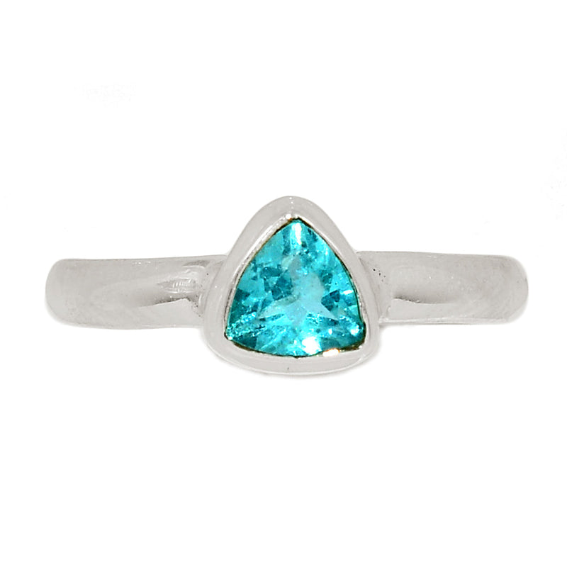 Neon Blue Apatite Faceted Ring - NBFR40
