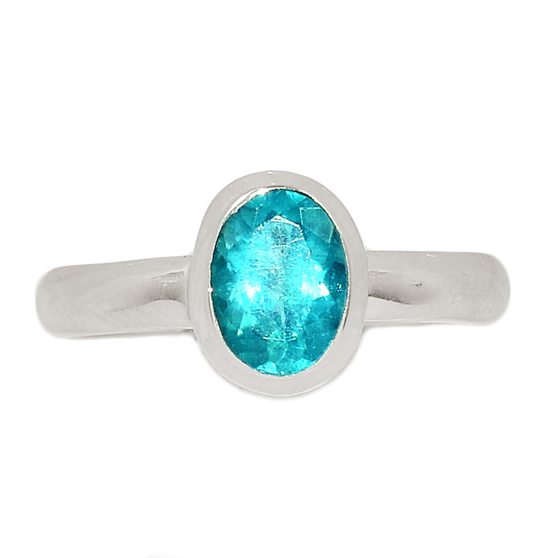 Neon Blue Apatite Faceted Ring - NBFR41