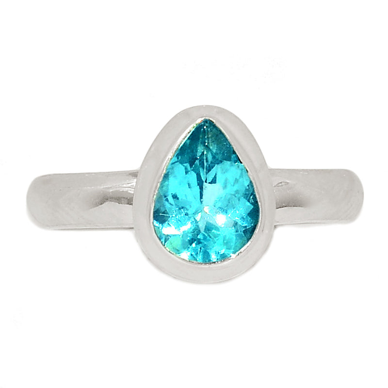 Neon Blue Apatite Faceted Ring - NBFR42