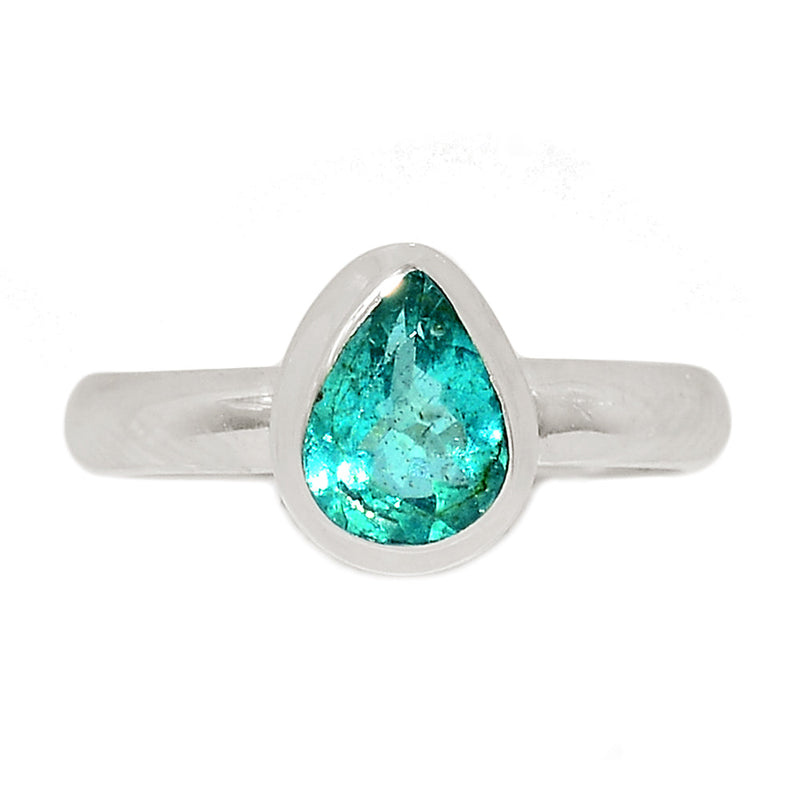 Neon Blue Apatite Faceted Ring - NBFR44