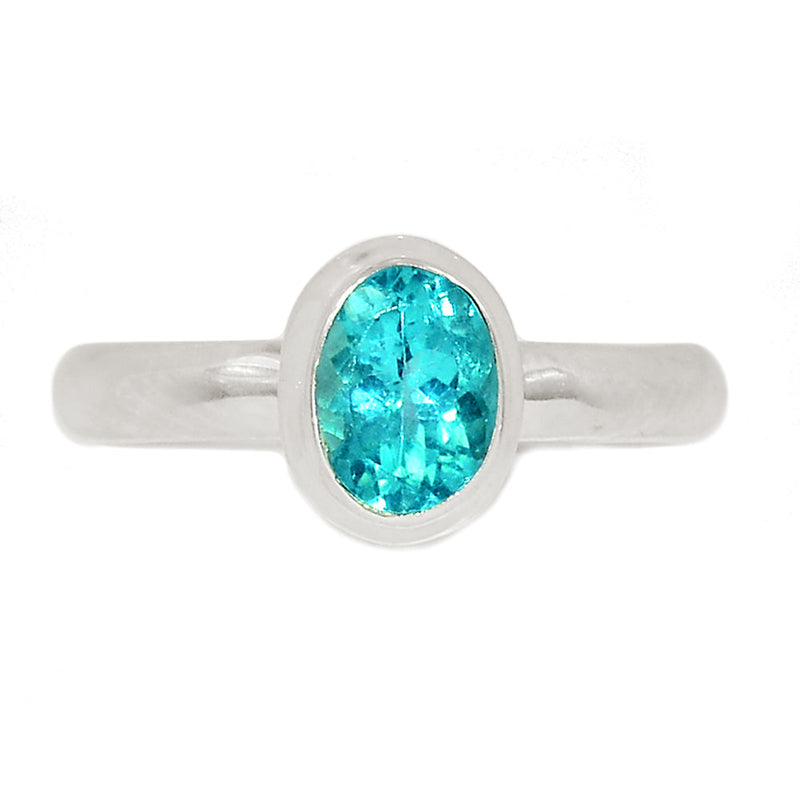 Neon Blue Apatite Faceted Ring - NBFR47