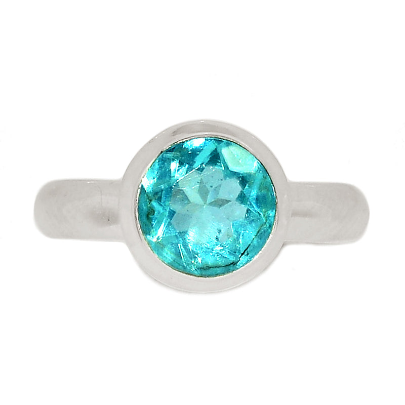 Neon Blue Apatite Faceted Ring - NBFR48