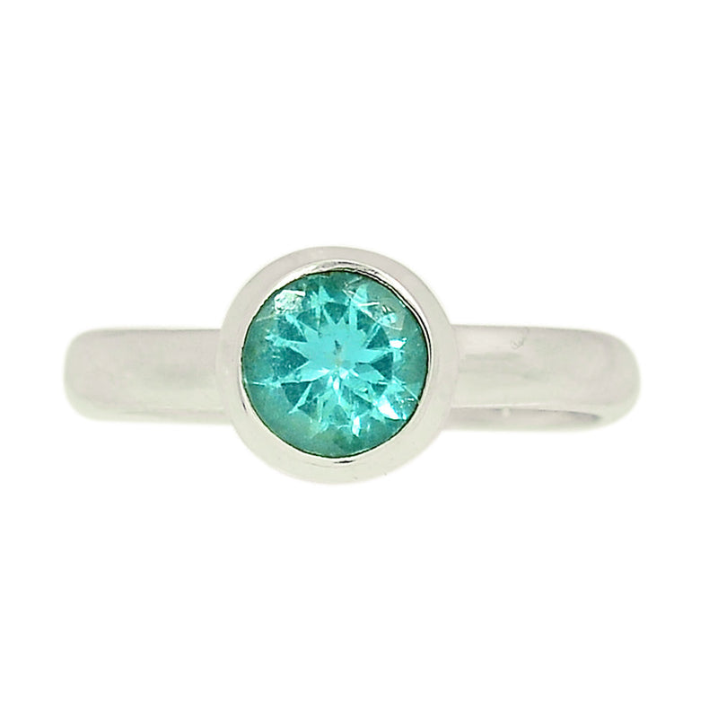 Neon Blue Apatite Faceted Ring - NBFR65