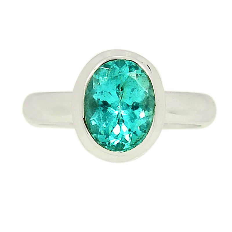 Neon Blue Apatite Faceted Ring - NBFR67