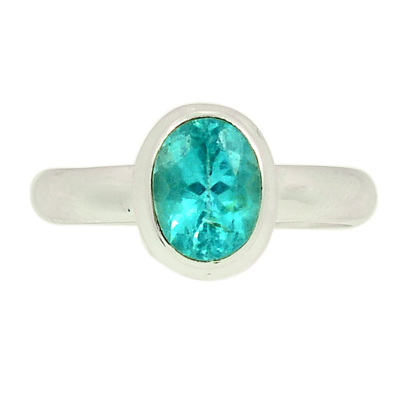 Neon Blue Apatite Faceted Ring - NBFR68