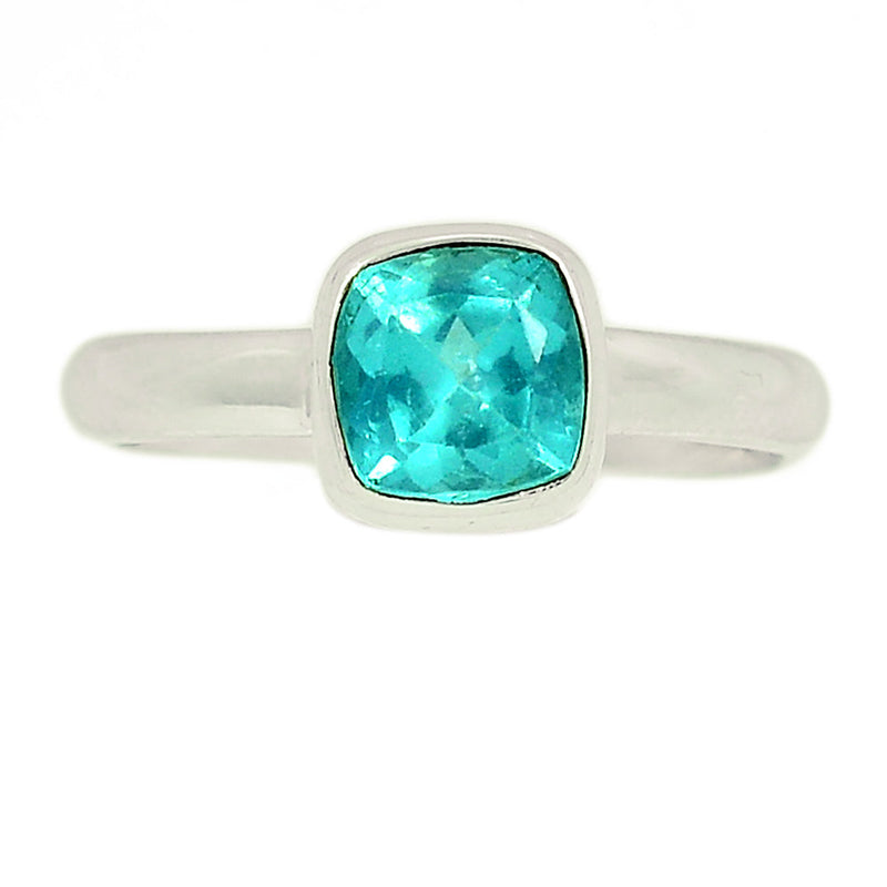Neon Blue Apatite Faceted Ring - NBFR69