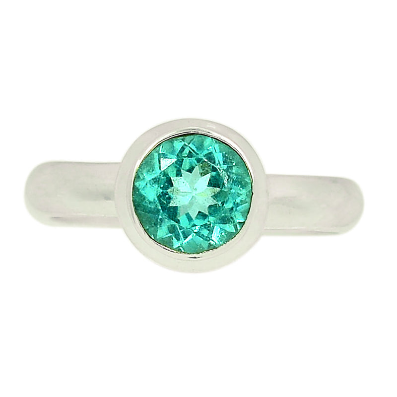 Neon Blue Apatite Faceted Ring - NBFR71