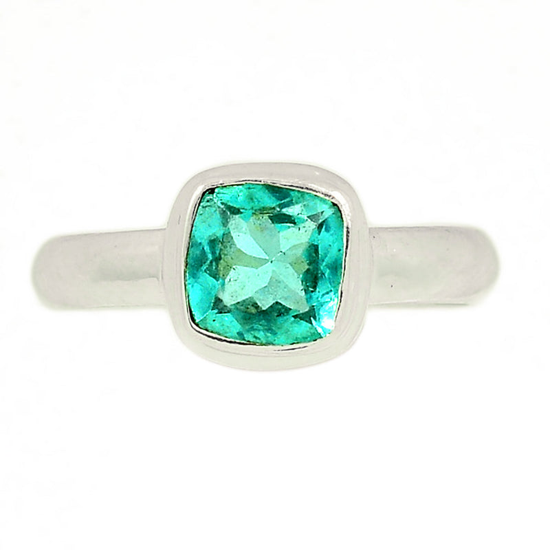 Neon Blue Apatite Faceted Ring - NBFR72