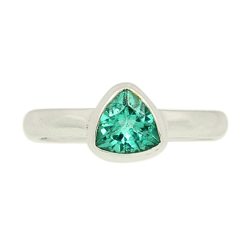 Neon Blue Apatite Faceted Ring - NBFR73