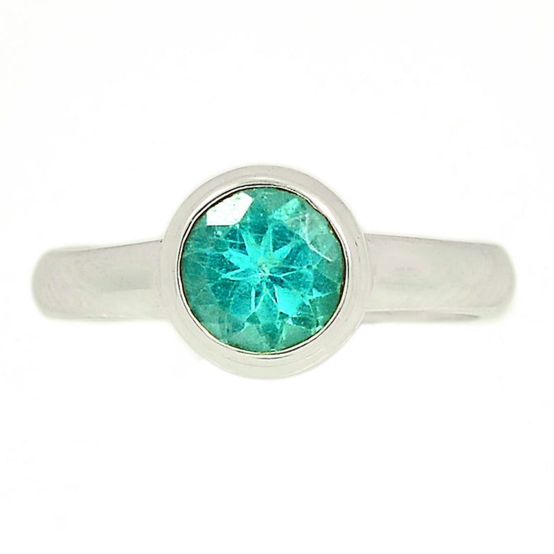 Neon Blue Apatite Faceted Ring - NBFR74