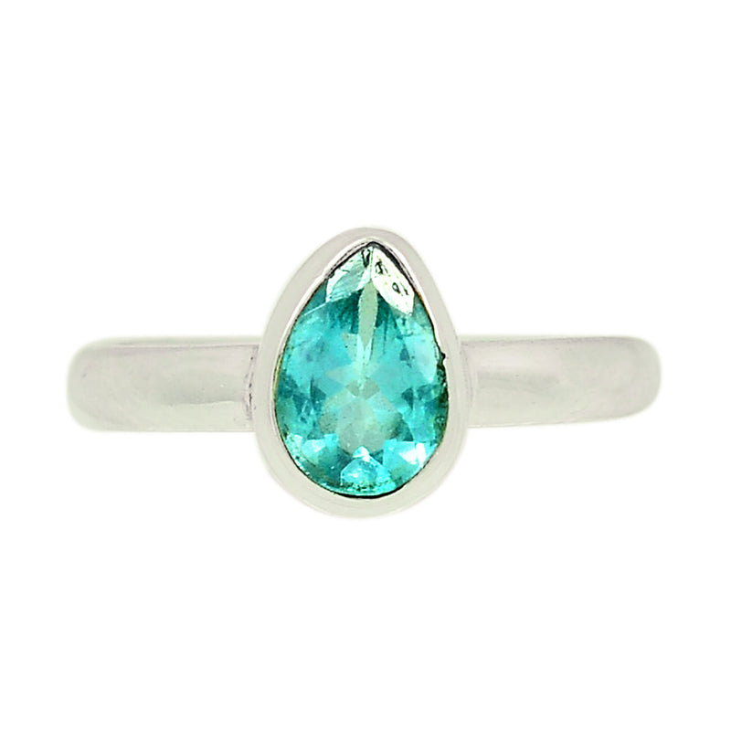 Neon Blue Apatite Faceted Ring - NBFR75
