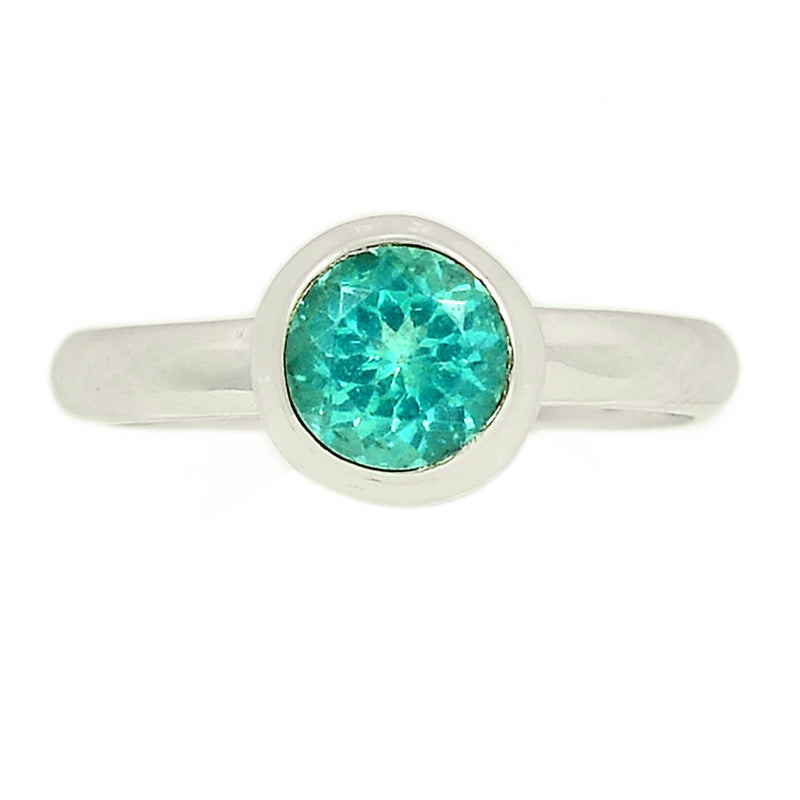 Neon Blue Apatite Faceted Ring - NBFR77