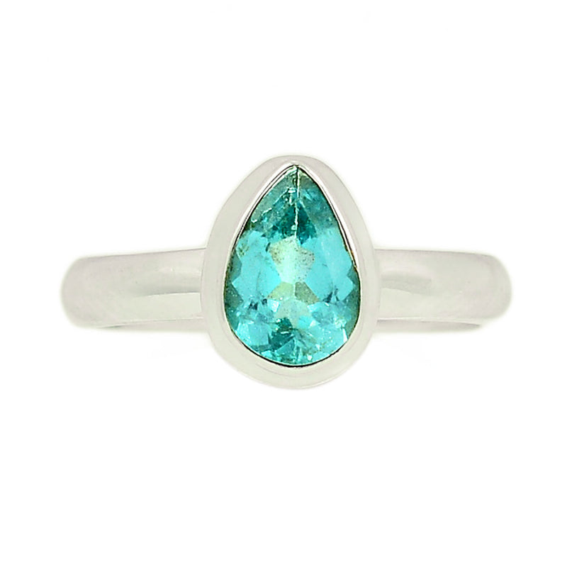Neon Blue Apatite Faceted Ring - NBFR78