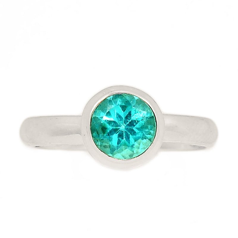 Neon Blue Apatite Faceted Ring - NBFR80
