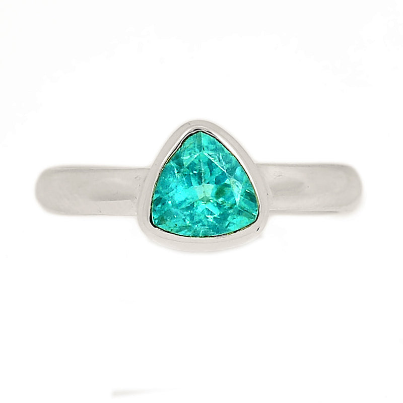 Neon Blue Apatite Faceted Ring - NBFR81