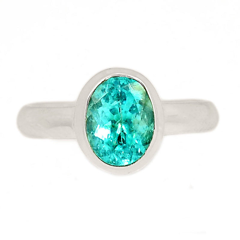 Neon Blue Apatite Faceted Ring - NBFR84