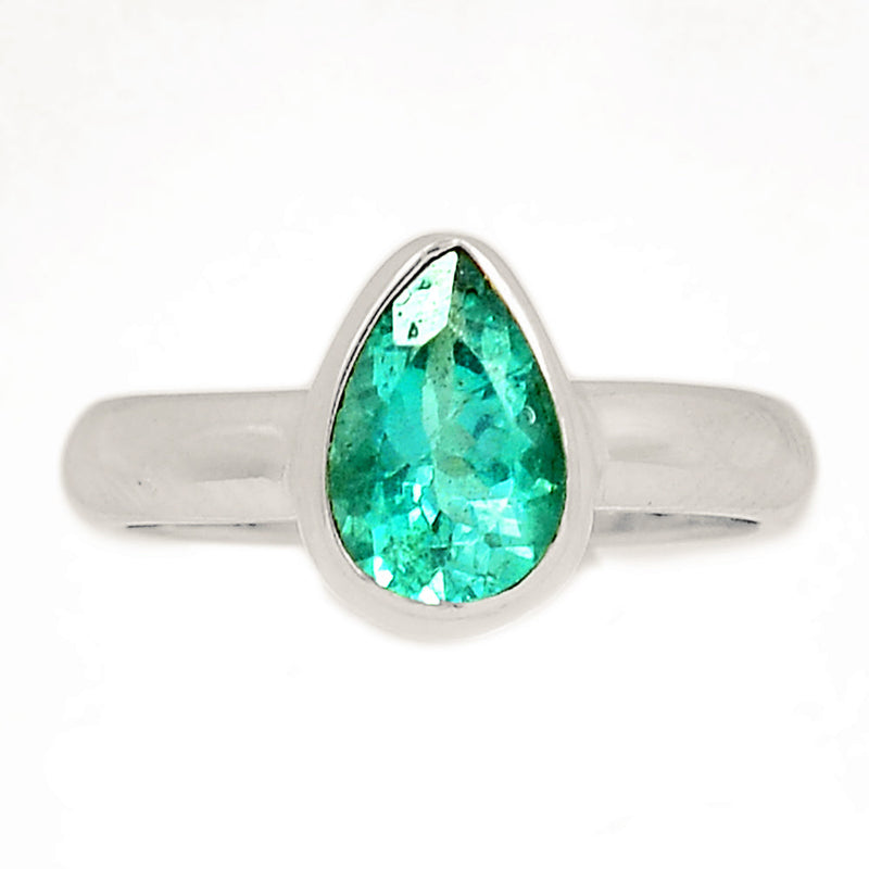 Neon Blue Apatite Faceted Ring - NBFR85